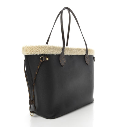 Louis Vuitton Calfskin Monogram Teddy Neverfull MM Black 4 of 10