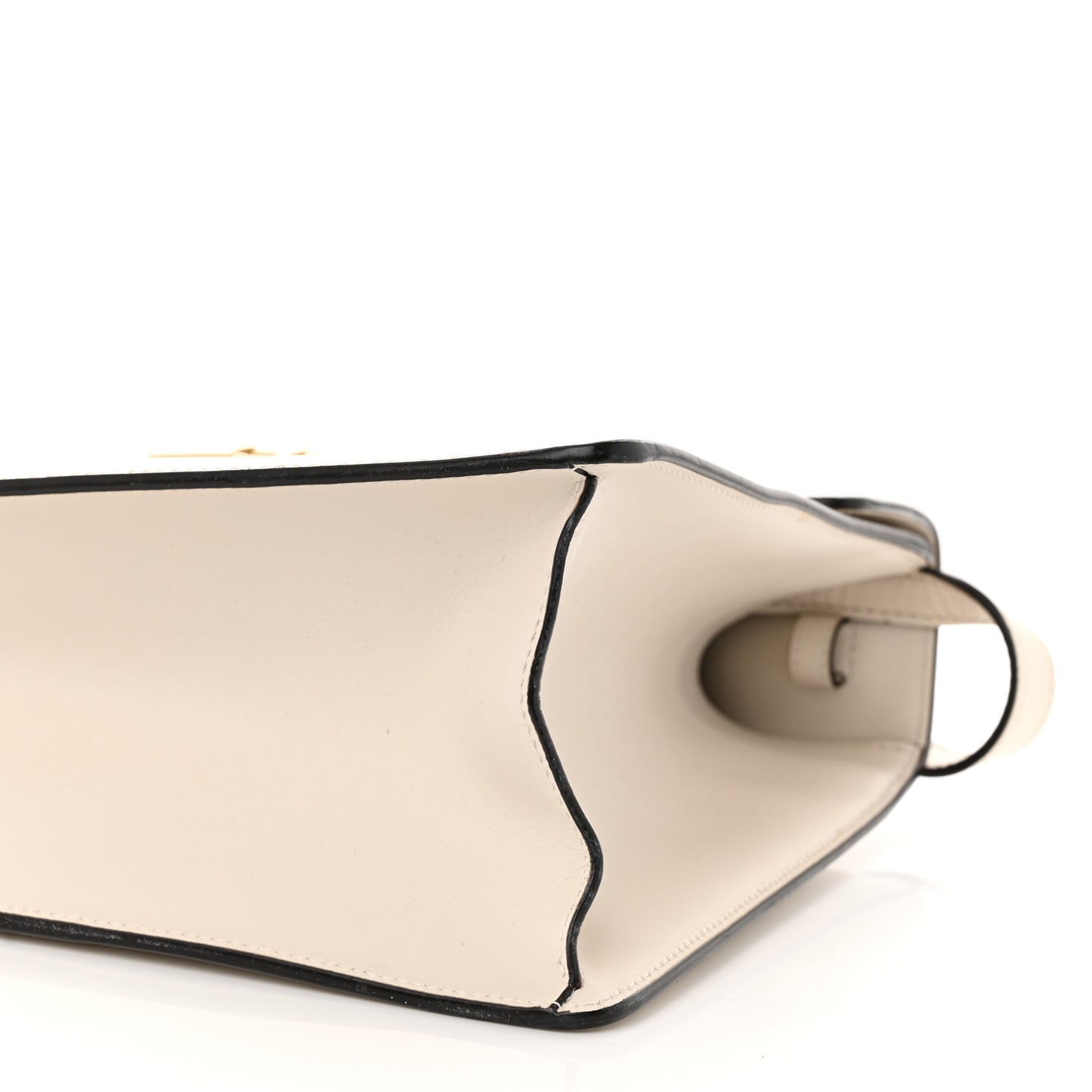 Calfskin Web Medium Sylvie Top Handle Bag White