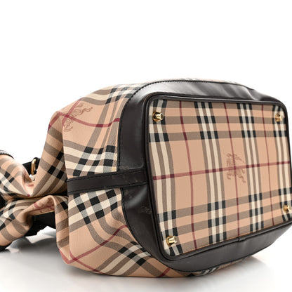 Burberry Haymarket Check Medium Golderton Tote Chocolate 11 of 13