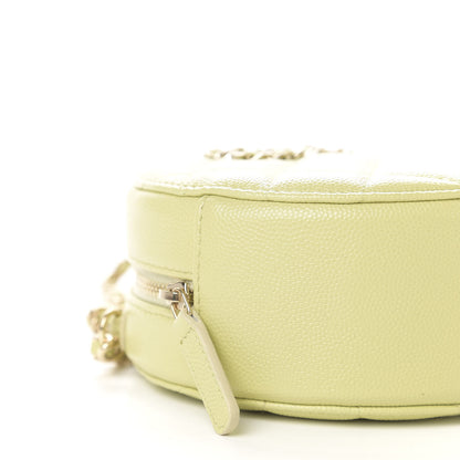 Chanel Caviar Quilted French New Wave Round Clutch With Chain Light Green 8 of 11
