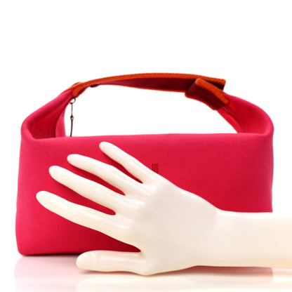 Hermes Canvas Large Bride-A-Brac Pouch Hibiscus 2 of 11