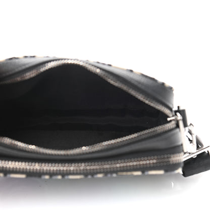 Christian Dior X KENNY SCHARF Oblique Canvas Embroidered Patches Crossbody Charcoal 6 of 10