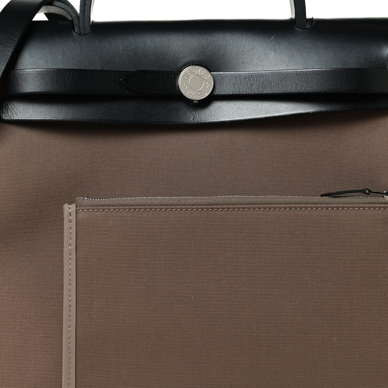 Hermes Vache Hunter Toile Officier Herbag Zip PM 31 Etoupe Black 6 of 9