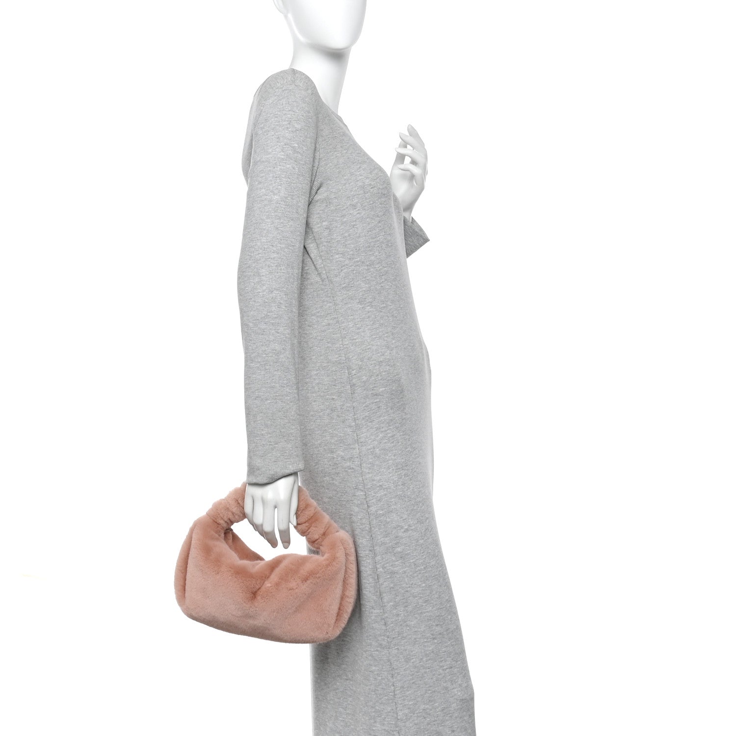 Alexander Wang Faux Fur Mini Scrunchie Bag Pink 2 of 11
