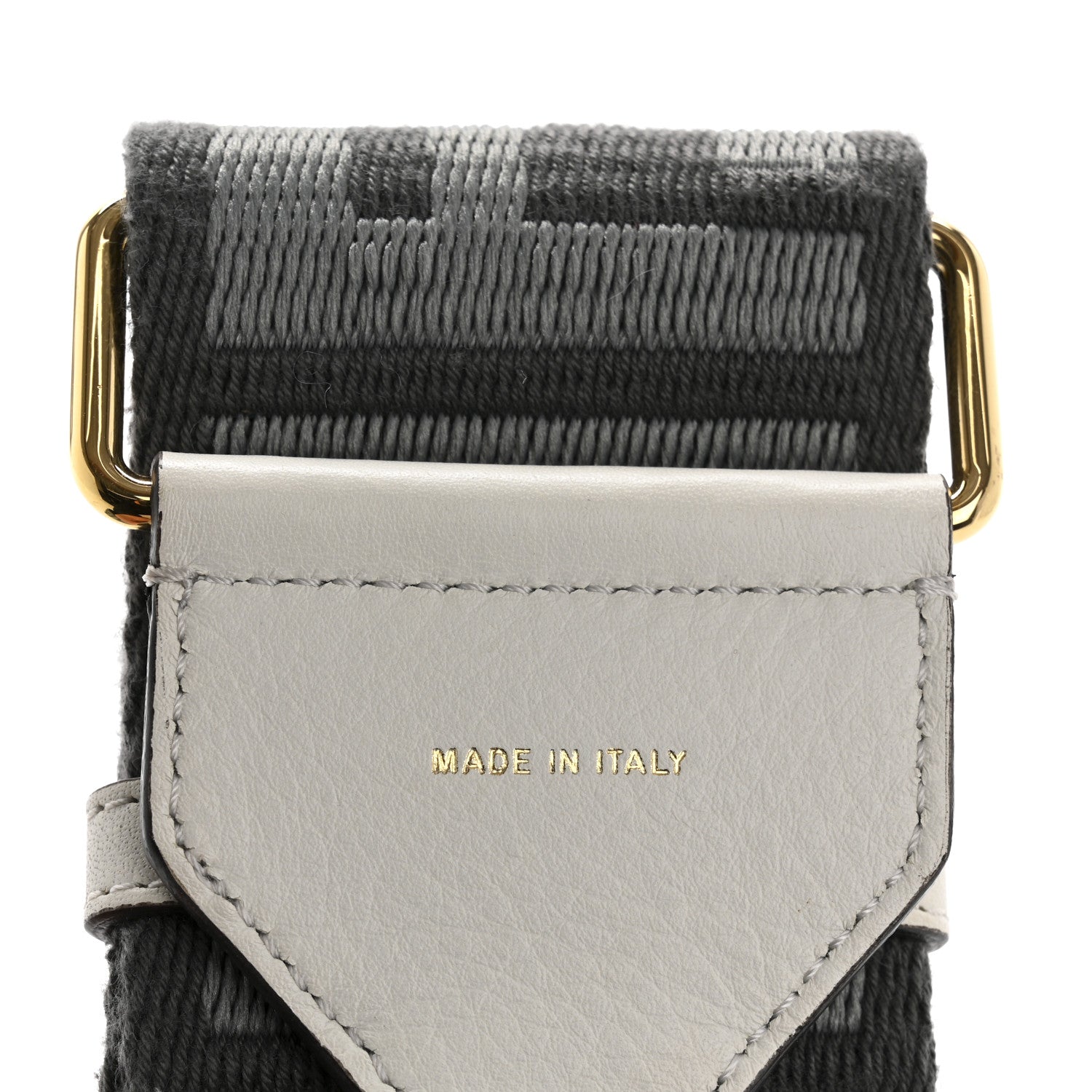 Fendi Ribbon Vitello Seta FF 1974 Adjustable Strap You Ardesia