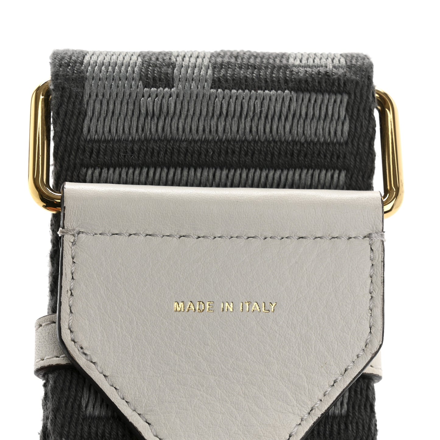 Ribbon Vitello Seta FF 1974 Adjustable Strap You Ardesia Pietra White Ice