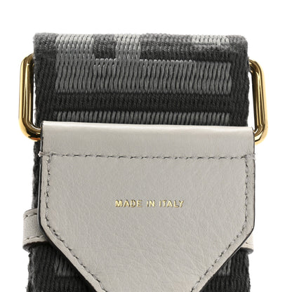 Fendi Ribbon Vitello Seta FF 1974 Adjustable Strap You Ardesia Pietra White Ice 4 of 6