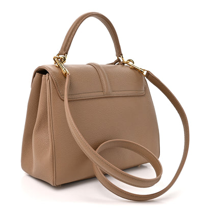 Celine Grained Calfskin Small 16 Top Handle Bag Beige 2 of 12