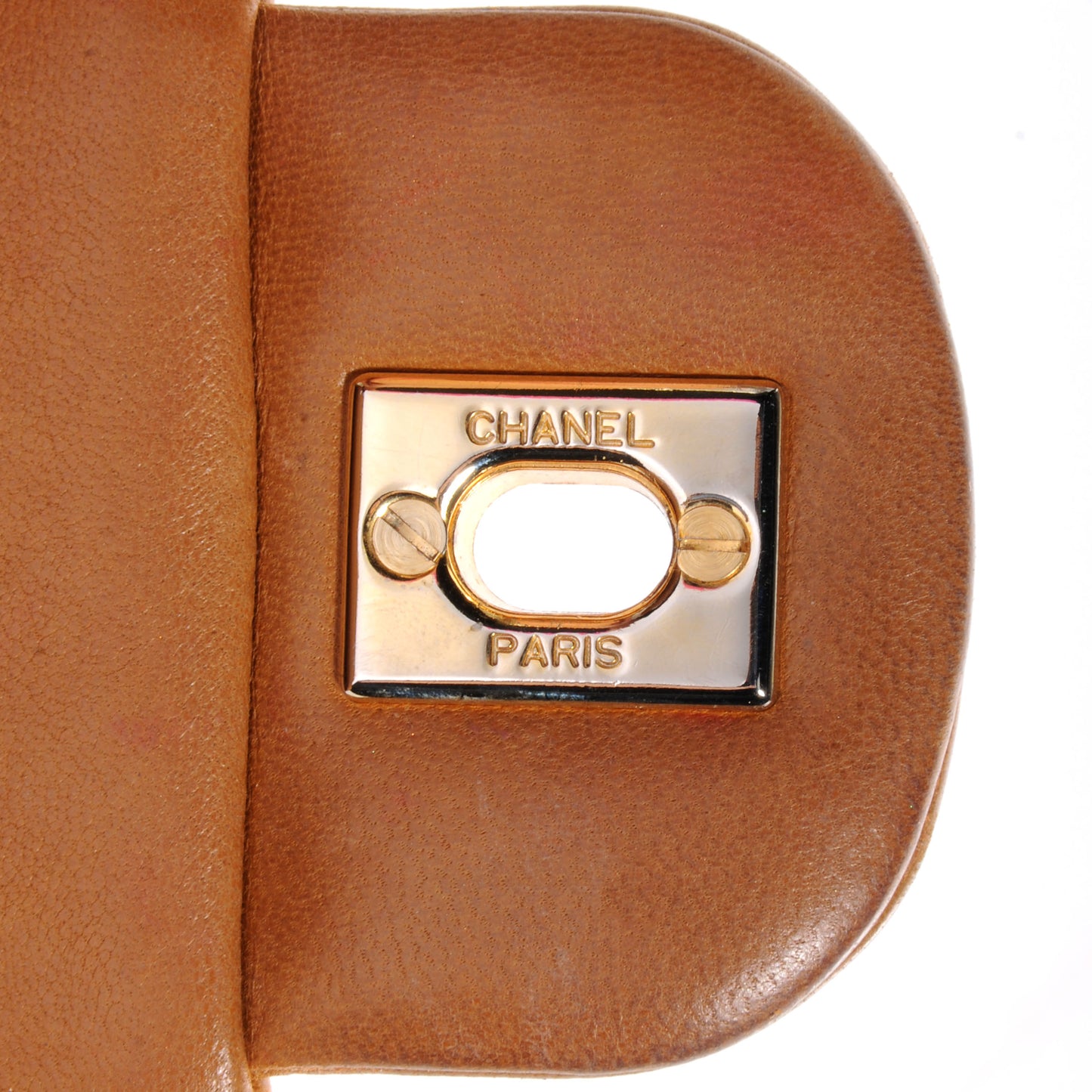Lambskin Small Double Flap Light Brown