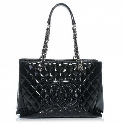 Chanel Patent Grand Shopping Tote GST Black 1 of 7