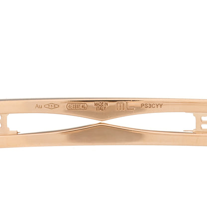 Bulgari 18K Rose Gold Narrow B.Zero1 Bvlgari Logo Bangle Bracelet 3 of 3
