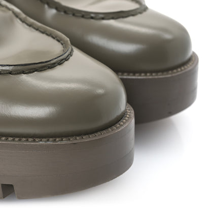 Chanel Calfskin Metal CC Loafers 40 Khaki 13 of 15
