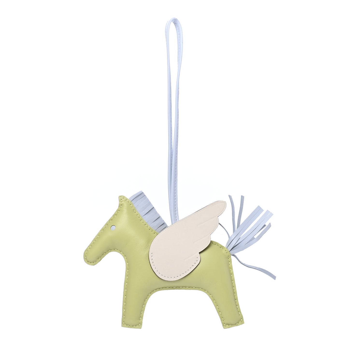 Milo Lambskin Grigri Rodeo Pegase Horse Bag Charm MM Jaune Bourgeon Bleu Brume Nata