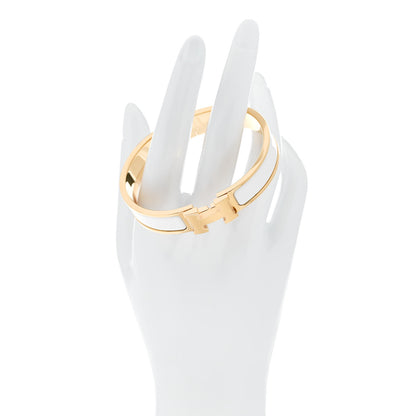 Hermes Enamel Narrow Clic Clac H Bracelet GM White 2 of 5