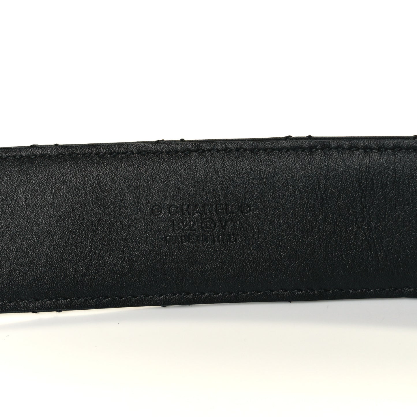 Lambskin Quilted CC Chain Belt 75 30 Black