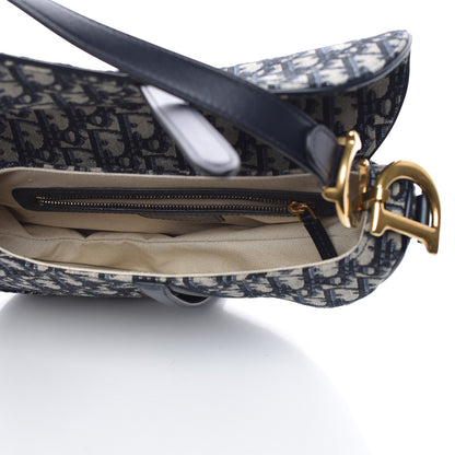 Christian Dior Oblique Saddle Bag Blue 5 of 7