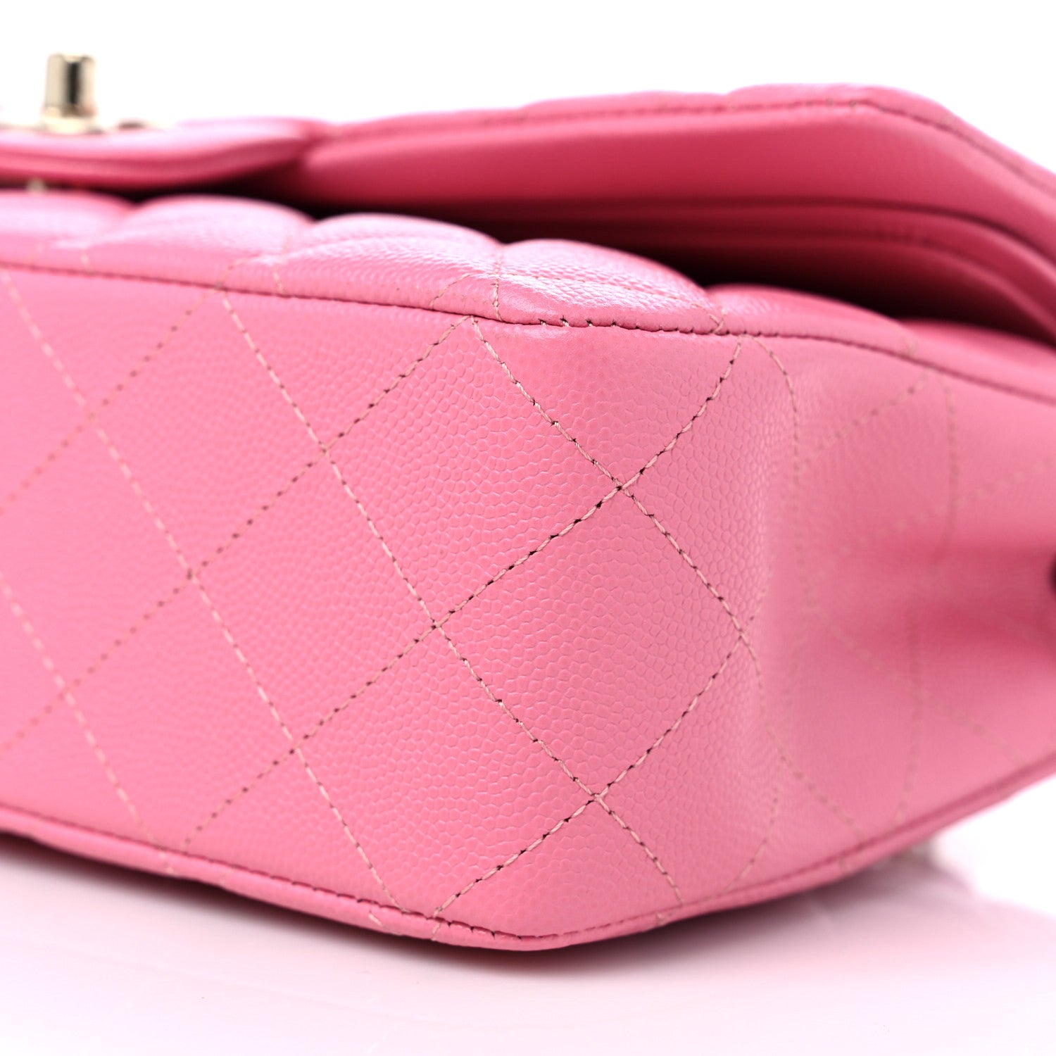 Chanel Caviar Quilted Medium Double Flap Pink 9 of 10