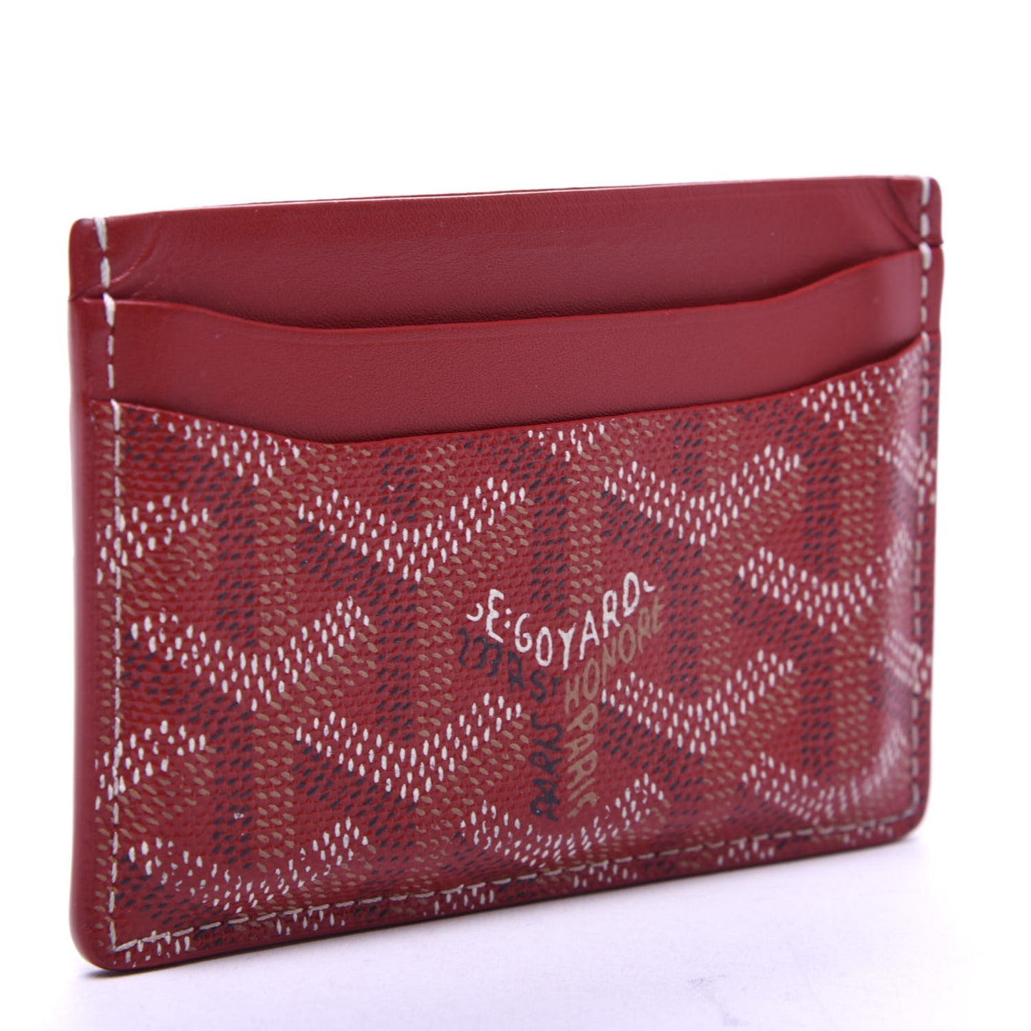 Goyardine Saint Sulpice Card Holder Red
