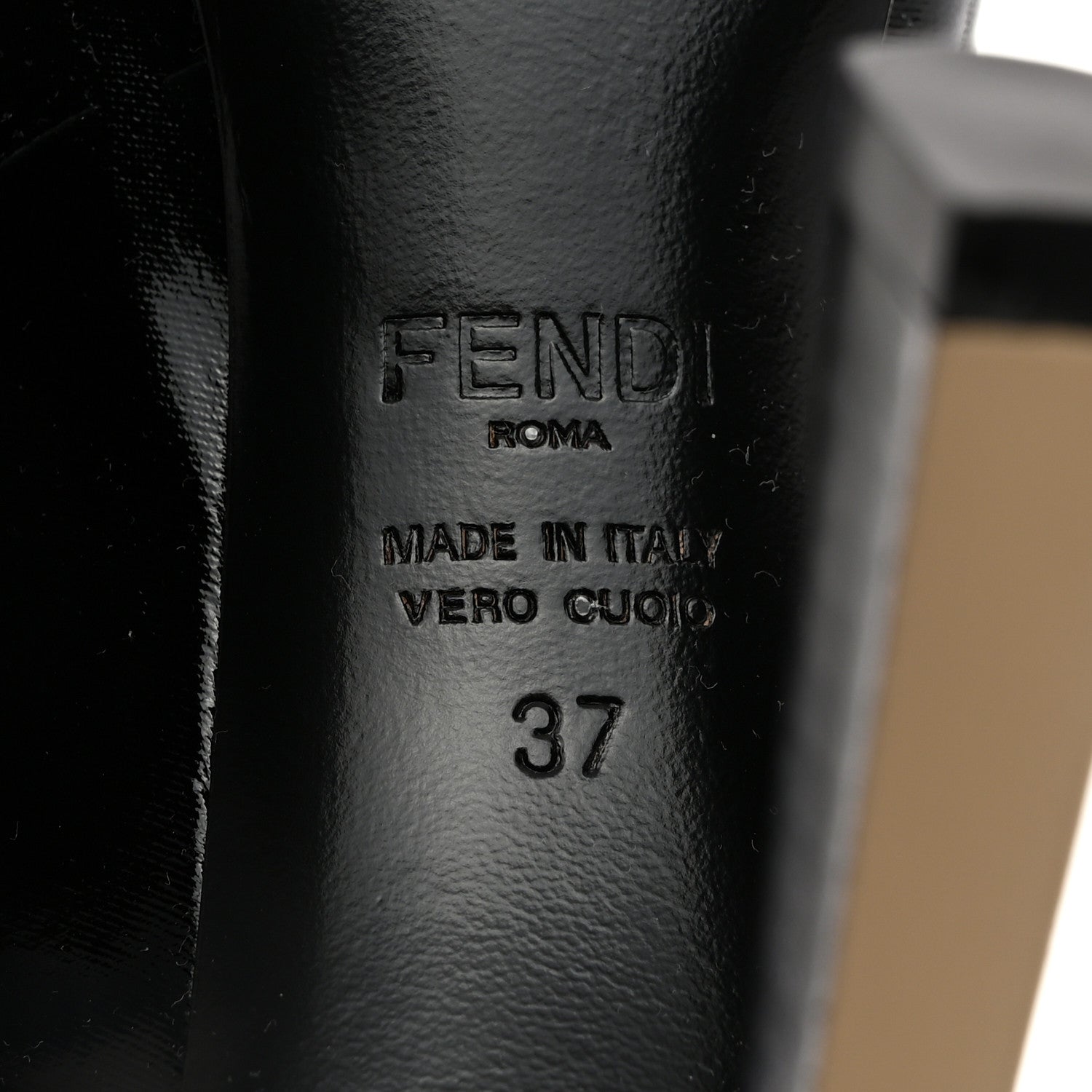 Fendi Glossy Neoprene FFrame Boots 37 Black 7 of 7