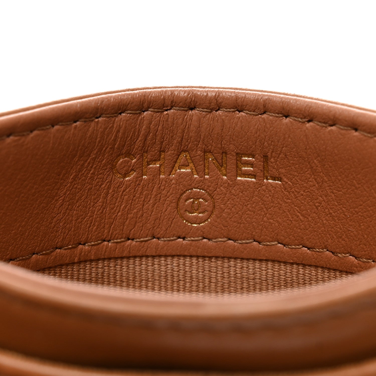 Chanel Lambskin Quilted Chanel 19 Card Holder Brown 7 of 9
