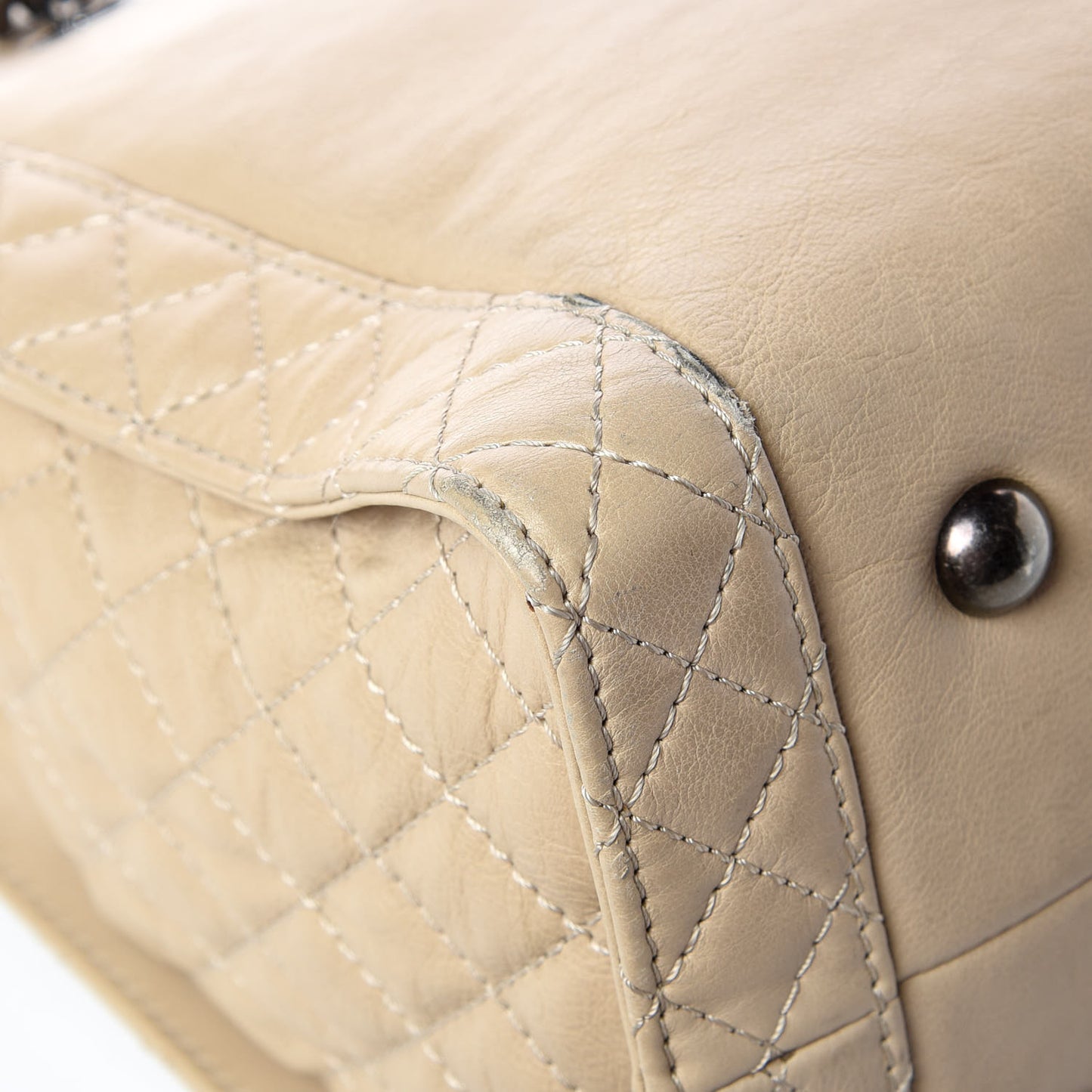 Lambskin Boy Reverso Shopping Tote Beige