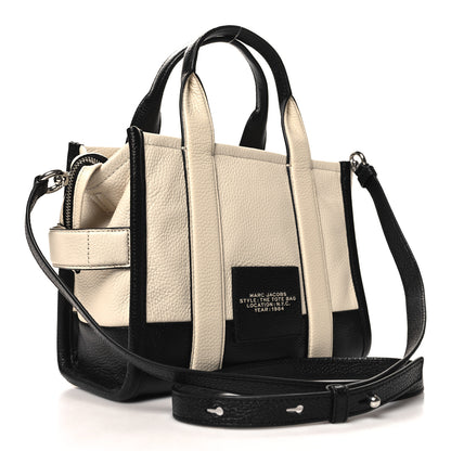 Marc Jacobs Grained Calfskin Colorblock Mini The Tote Bag Ivory Multi 3 of 9