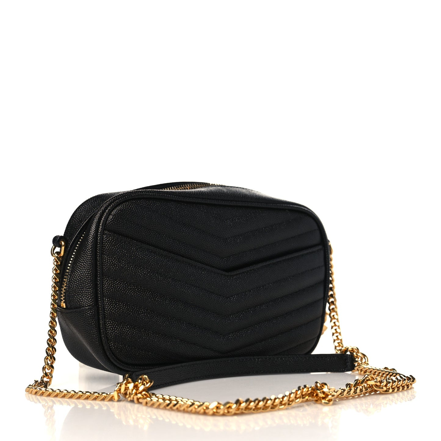 Grain De Poudre Matelasse Monogram Mini Lou Camera Bag Black