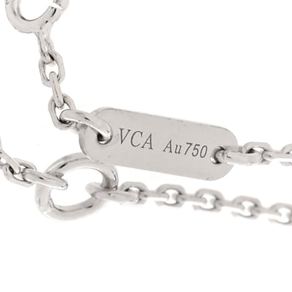 Van Cleef & Arpels 18K White Gold Diamond Sweet Alhambra Bracelet 4 of 5