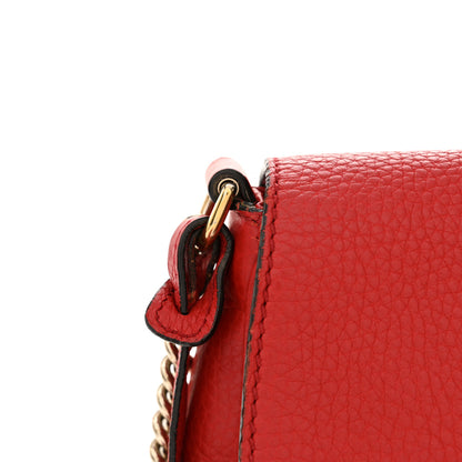 Gucci Pebbled Calfskin Medium Soho Flap Crossbody Vibrant Red 11 of 14
