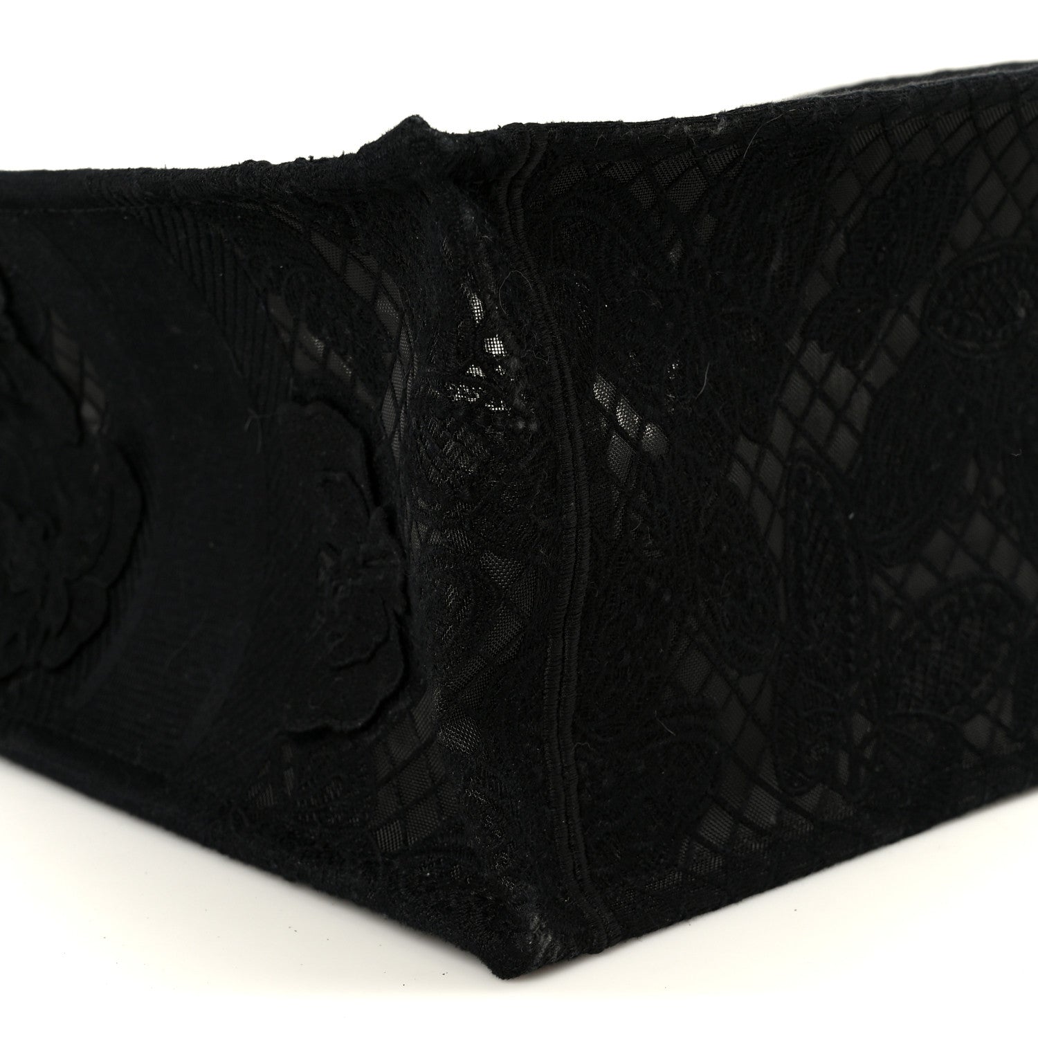 Christian Dior Embroidered 3D Macrame D-Lace Butterfly Medium Book Tote Black Multicolor 9 of 10