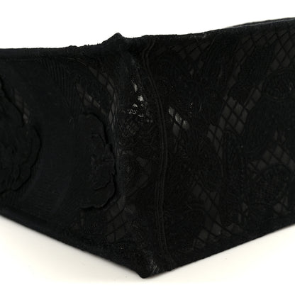 Christian Dior Embroidered 3D Macrame D-Lace Butterfly Medium Book Tote Black Multicolor 9 of 10