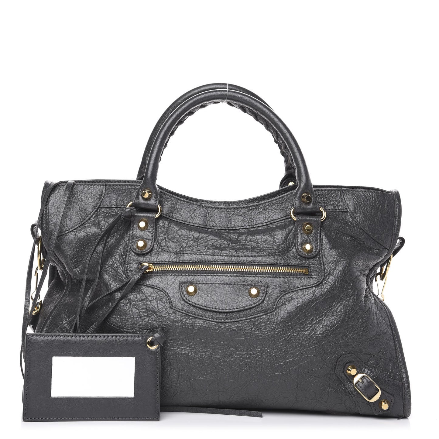 Agneau Classic Gold Hardware City Gris Fossile Anthracite