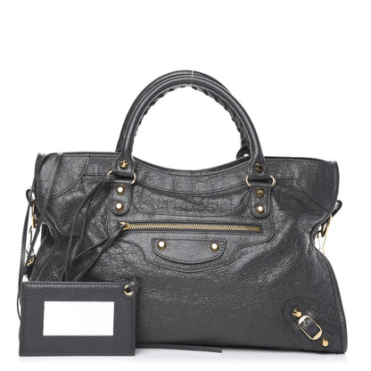 Balenciaga Agneau Classic Gold Hardware City Gris Fossile Anthracite 1 of 9