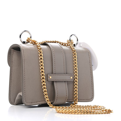 Chloe Shiny Goatskin Calfskin Aby Chain Shoulder Bag Motty Grey 2 of 4