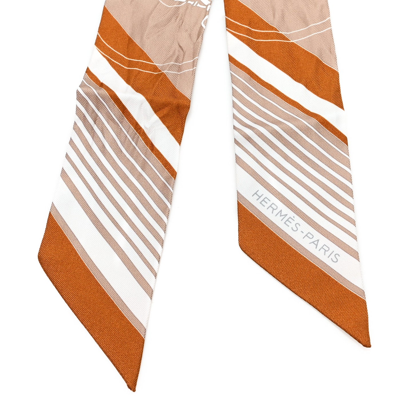 Silk Ex-Libris Twilly Beige White Caramel