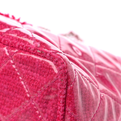 Chanel Vinyl Quilted Funny Tweed Tote Fuchsia 9 of 15