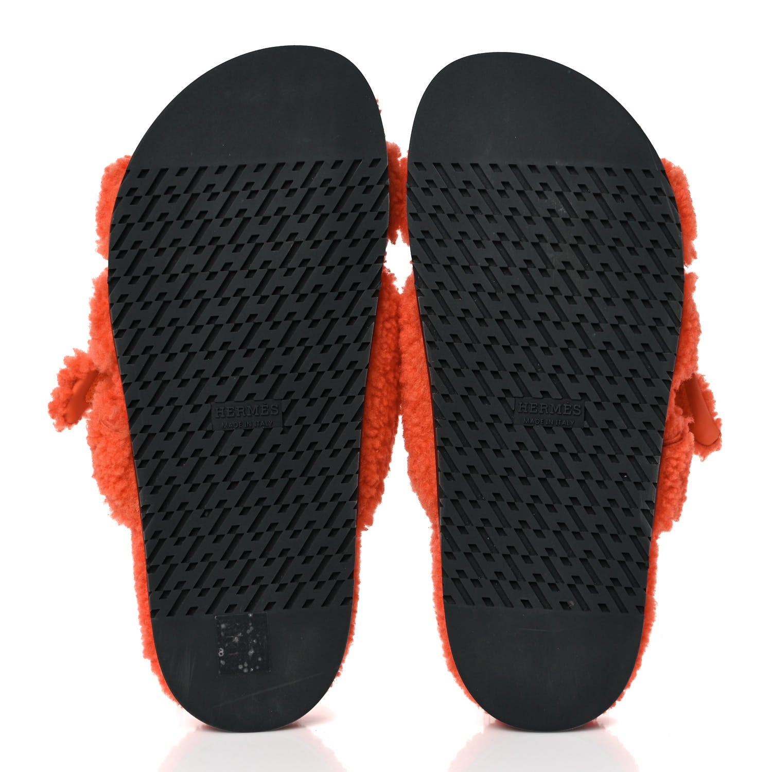 Hermes Woolskin Womens Chypre Sandals 39 Orange 5 of 8