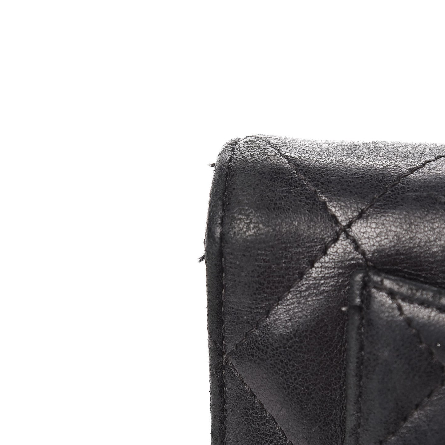 Lambskin Quilted Large Flap Wallet Black
