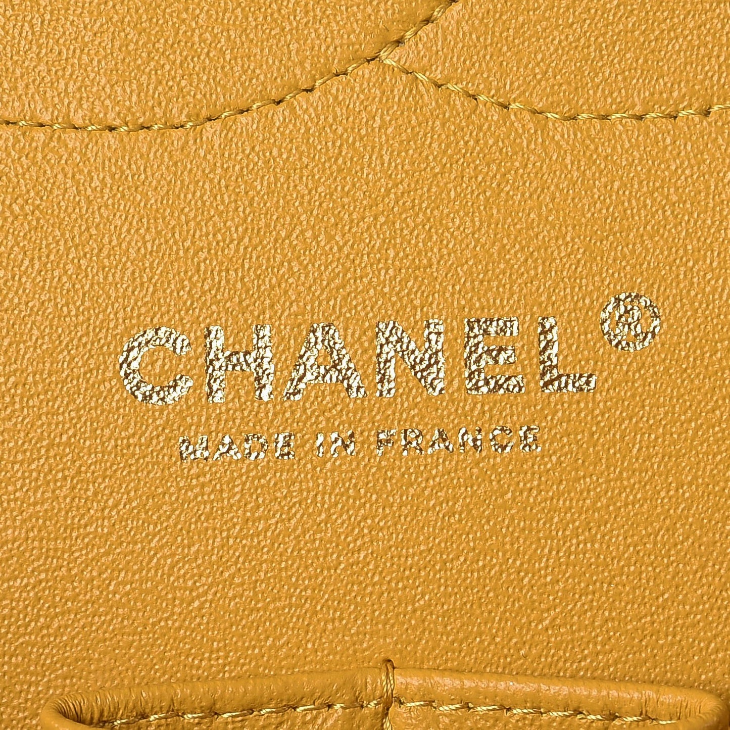 Lambskin Quilted Jumbo Double Flap Yellow