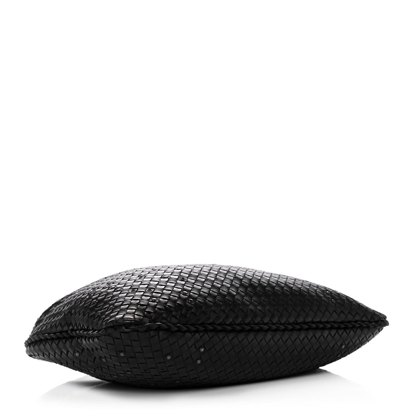 Nappa Intrecciato Studded Large Veneta Hobo Black
