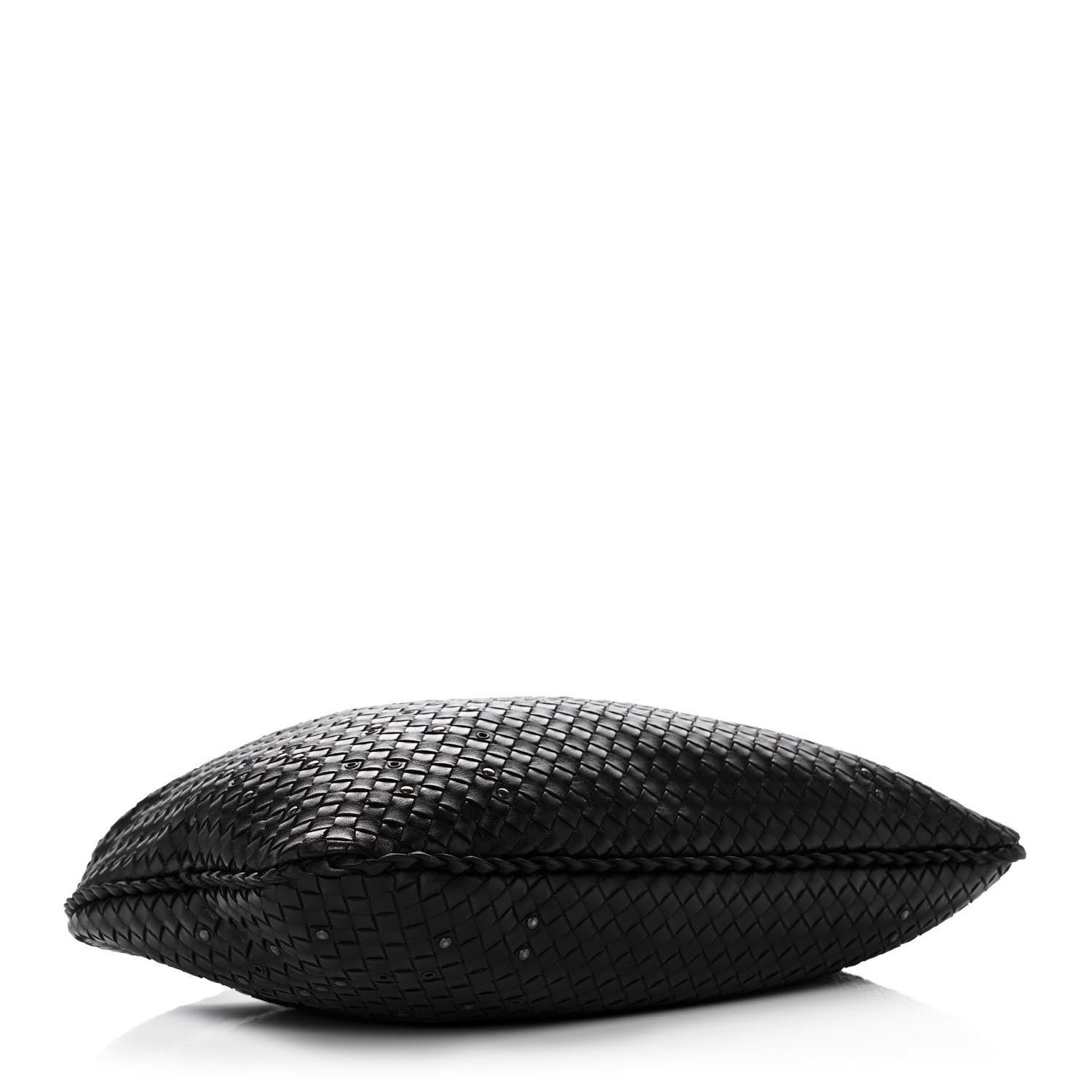 Bottega Veneta Nappa Intrecciato Studded Large Veneta Hobo Black 4 of 10