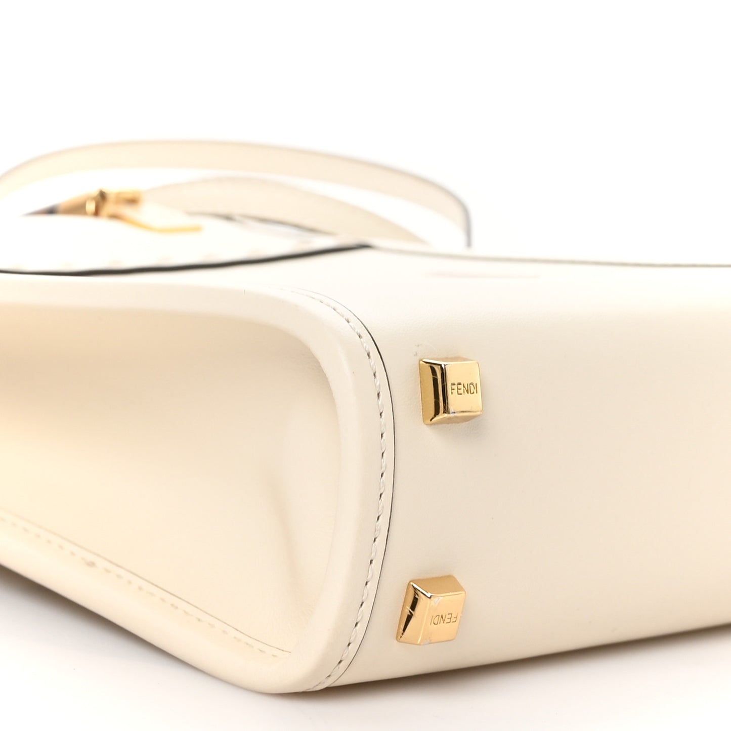 Vitello King Plexiglass Logo Embossed Mini Sunshine Shopper Tote White Ice
