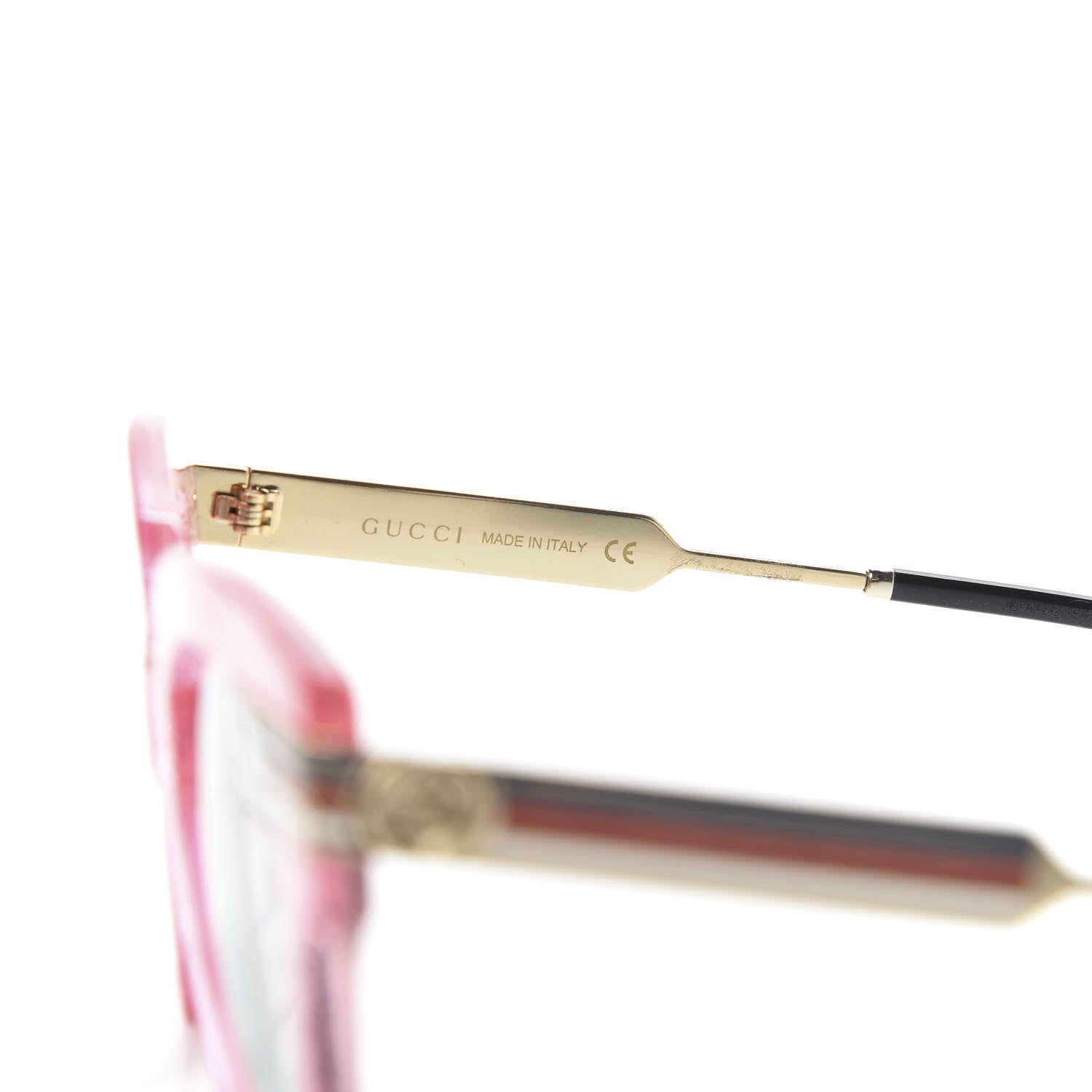 Gucci Acetate Square Frame Web Glitter GG0281S Sunglasses Pink 5 of 8