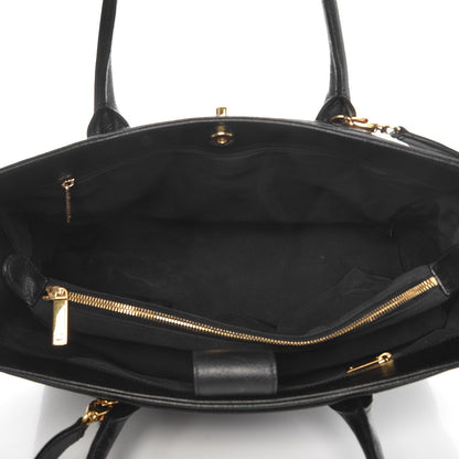 Chanel Calfskin Cerf Executive Shopper Tote Black 5 of 13
