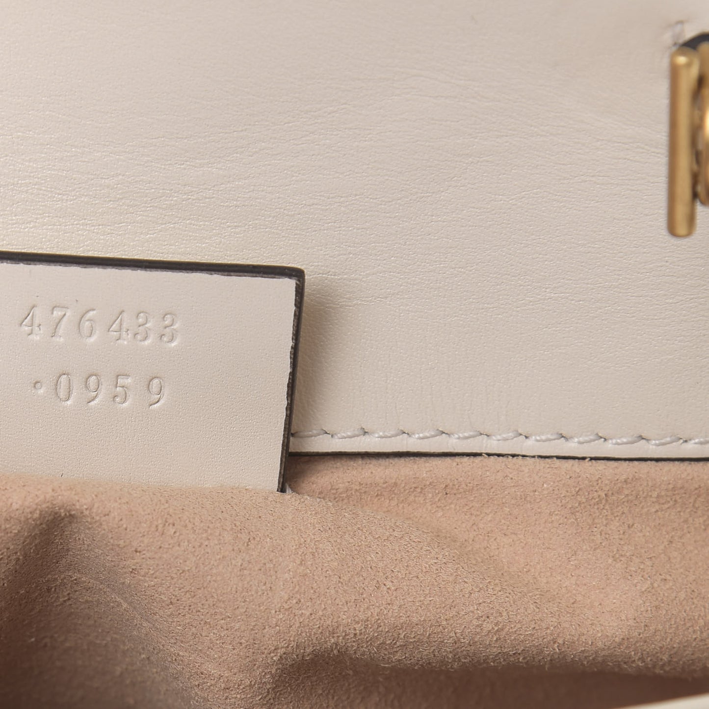 Calfskin Matelasse Super Mini GG Marmont Shoulder Bag White