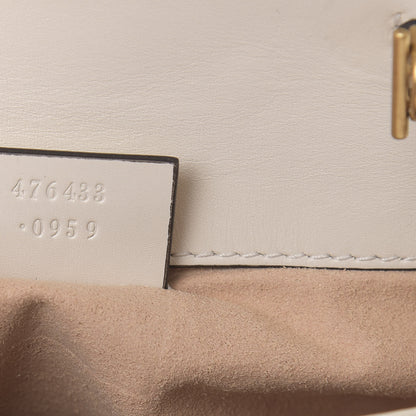 Gucci Calfskin Matelasse Super Mini GG Marmont Shoulder Bag White 7 of 12