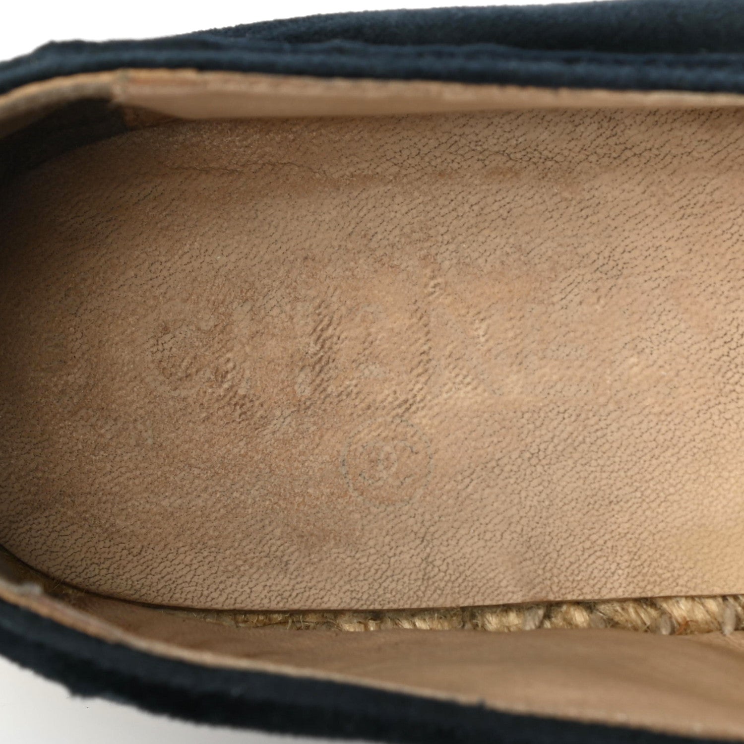 Chanel Velvet CC Espadrilles 39 Dark Navy Black 9 of 17