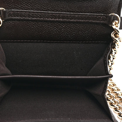 Chanel Caviar Quilted Boy Card Holder On Chain Black 5 of 11