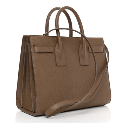 Saint Laurent Grained Calfskin Small Sac De Jour Taupe 3 of 10