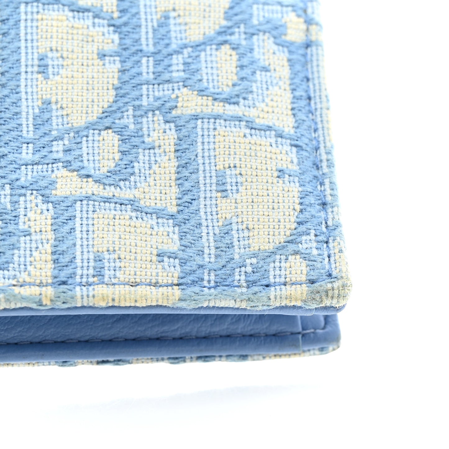 Oblique Saddle Card Holder Cornflower Blue